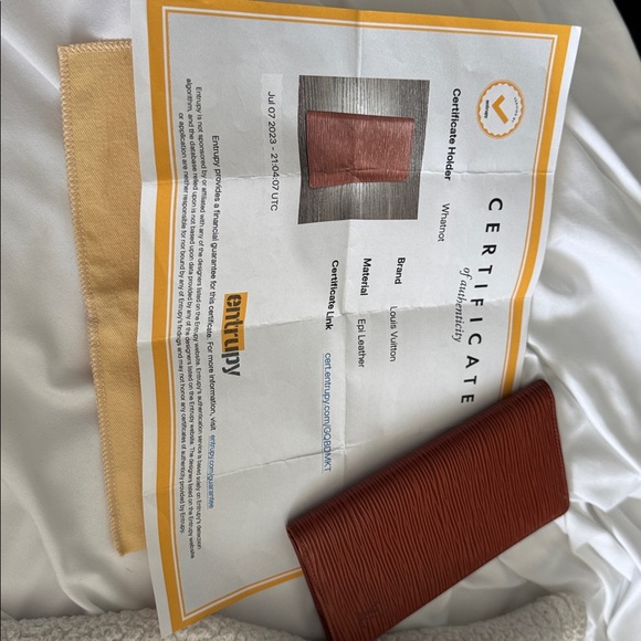 EUC orange/brown LV epi pocket organizer - Picture 14 of 15